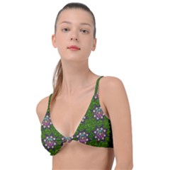 Star Over The Healthy Sacred Nature Ornate And Green Knot Up Bikini Top by pepitasart