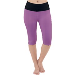 Bodacious Pink - Lightweight Velour Cropped Yoga Leggings by FashionLane