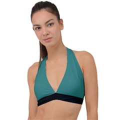 Celadon Green - Halter Plunge Bikini Top by FashionLane