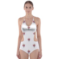 Fairy Girl Drawing Motif Pattern Design Cut-out One Piece Swimsuit by dflcprintsclothing