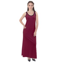 Rhubarb Red - Sleeveless Velour Maxi Dress by FashionLane