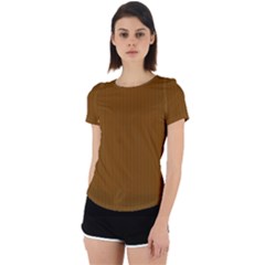 Just Brown - Back Cut Out Sport Tee by FashionLane