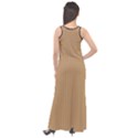 Pale Brown - Sleeveless Velour Maxi Dress View2