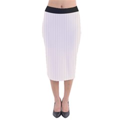 Pale Mauve - Velvet Midi Pencil Skirt by FashionLane