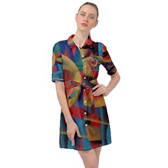 Kaleidoscope 2 Belted Shirt Dress by WILLBIRDWELL
