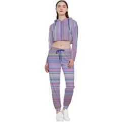 Broken Tv Rainbow Stripe Cropped Zip Up Lounge Set by dressshop