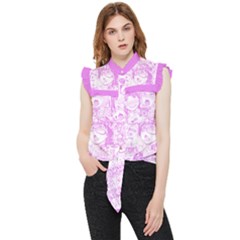 Pink Hentai Frill Detail Shirt by thethiiird
