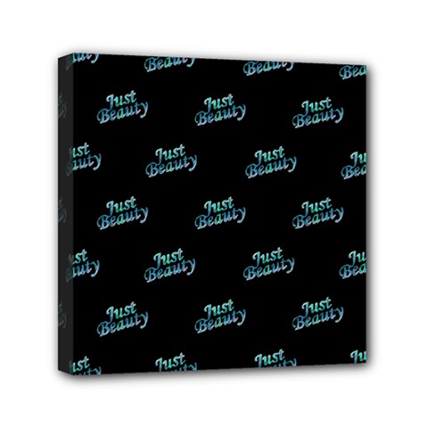 Just Beauty Words Motif Print Pattern Mini Canvas 6  X 6  (stretched) by dflcprintsclothing