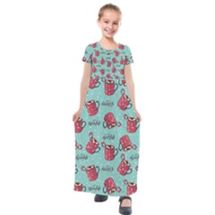 Hot Chocolate Hot Chocolate Kids  Short Sleeve Maxi Dress by designsbymallika
