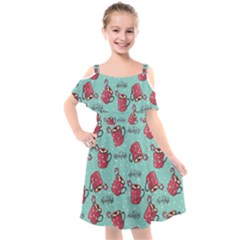 Hot Chocolate Hot Chocolate Kids  Cut Out Shoulders Chiffon Dress by designsbymallika