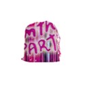 Party Concept Typographic Design Drawstring Pouch (Small) View1