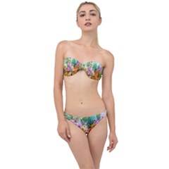 Forest Flowers  Classic Bandeau Bikini Set by ArtsyWishy