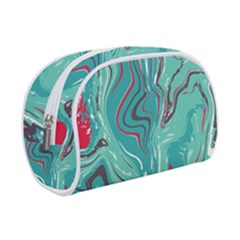 Green Vivid Marble Pattern 2 Make Up Case (small) by goljakoff
