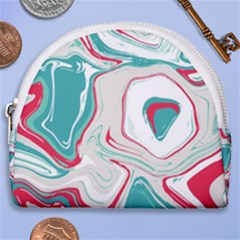 Vivid Marble Pattern Horseshoe Style Canvas Pouch by goljakoff