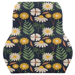 Flower Grey Pattern Floral Car Seat Back Cushion  by Dutashop