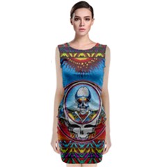 Grateful Dead Wallpapers Sleeveless Velvet Midi Dress by Sapixe