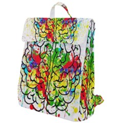 Brain Mind Psychology Idea Hearts Flap Top Backpack by Amaryn4rt