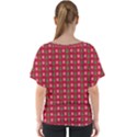 Snowflake Christmas Tree Pattern V-Neck Dolman Drape Top View2