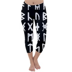 The Anglo Saxon Futhorc Collected Inverted Capri Winter Leggings  by WetdryvacsLair