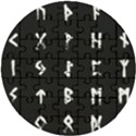 Elder Futhark Rune Set Collected Inverted Wooden Puzzle Round View1