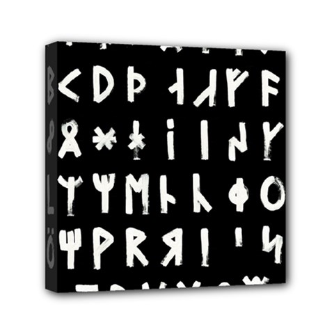 Complete Dalecarlian Rune Set Inverted Mini Canvas 6  X 6  (stretched) by WetdryvacsLair
