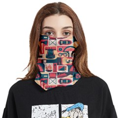 Guitar And Trip Face Covering Bandana (two Sides) by designsbymallika