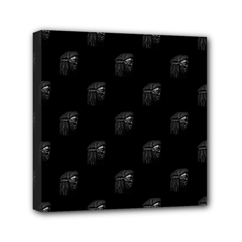 Arfican Head Sculpture Motif Print Pattern Mini Canvas 6  X 6  (stretched) by dflcprintsclothing