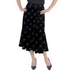 Arfican Head Sculpture Motif Print Pattern Midi Mermaid Skirt by dflcprintsclothing