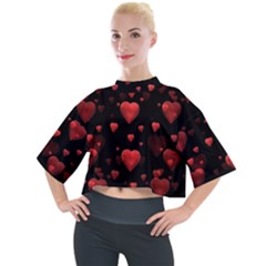 Multicoeur Mock Neck Tee by sfbijiart