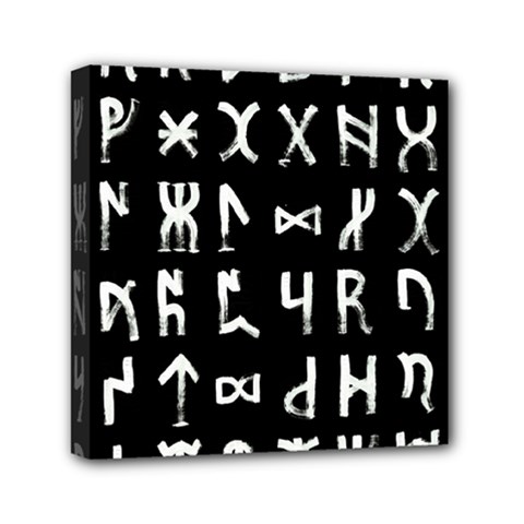 Macromannic Runes Collected Inverted Mini Canvas 6  X 6  (stretched) by WetdryvacsLair