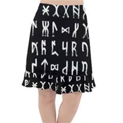 Macromannic Runes Collected Inverted Fishtail Chiffon Skirt by WetdryvacsLair