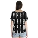 Medieval Runes Collected Inverted Complete V-Neck Flutter Sleeve Top View2