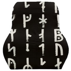 Medieval Runes Collected Inverted Complete Car Seat Back Cushion  by WetdryvacsLair