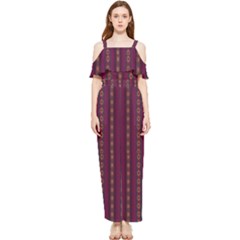Maroon Sprinkles Draped Sleeveless Chiffon Jumpsuit by Sparkle