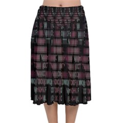 Vodca Cola Acil Velvet Flared Midi Skirt by Sparkle