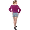 Longtime Wondering Banded Bottom Chiffon Top View2