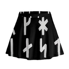 Younger Futhark Rune Set Collected Inverted Mini Flare Skirt by WetdryvacsLair