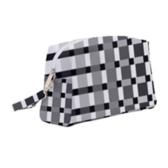 Nine Bar Monochrome Fade Squared Pulled Inverted Wristlet Pouch Bag (medium) by WetdryvacsLair