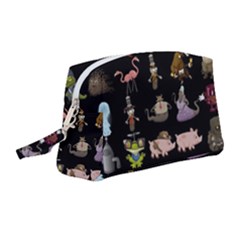 Glitch Glitchen Npc Animals And Characters Pattern Wristlet Pouch Bag (medium) by WetdryvacsLair