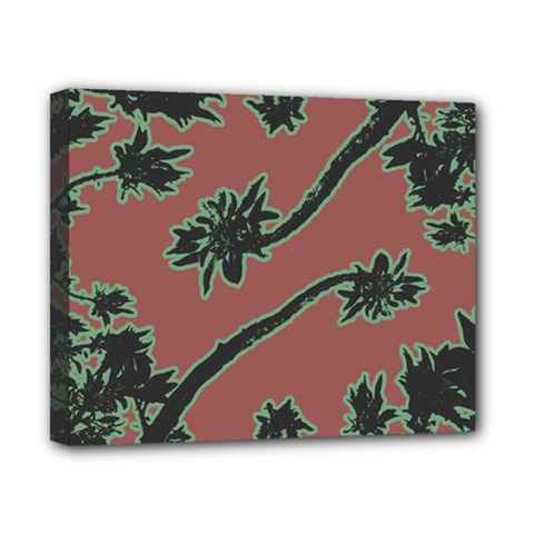 Tropical Style Floral Motif Print Pattern Canvas 10  X 8  (stretched) by dflcprintsclothing
