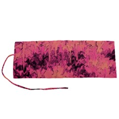 Pink Abstract Roll Up Canvas Pencil Holder (s) by Dazzleway