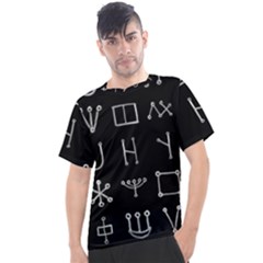 Heinrich Cornelius Agrippa Of Occult Philosophy 1651 Malachim Alphabet Collected Inverted Square Men s Sport Top by WetdryvacsLair