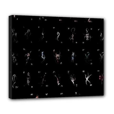 Brush And Ink Card Sequence Collected Deluxe Canvas 24  X 20  (stretched) by WetdryvacsLair