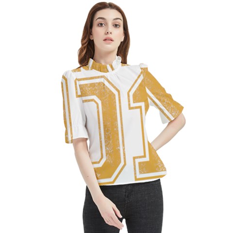 1 Best Dad Frill Neck Blouse by blackacturus