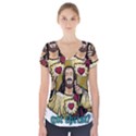 Buddy Christ Short Sleeve Front Detail Top View1