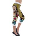 Buddy Christ Lightweight Velour Capri Leggings  View4