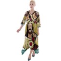 Buddy Christ Quarter Sleeve Wrap Front Maxi Dress View1