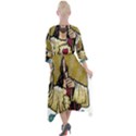 Buddy Christ Quarter Sleeve Wrap Front Maxi Dress View2