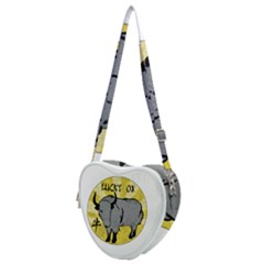 Chinese New Year ¨c Year Of The Ox Heart Shoulder Bag by Valentinaart