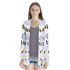 Tree Poppies  Drape Collar Cardigan by Sobalvarro